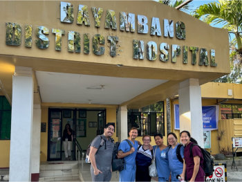 The team flew off to the Philippines on Jan. 11 and arrived on Jan. 13, gathering outside the hospital before their first volunteer shift.