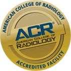 Logo for the American College of Radiology stating our diagnostic imaging services are accredited. Click here to learn more about this accreditation.
