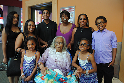 The family of Tempie Williams turned out for a family portrait prior to having lunch together at Applebee's at the mall.