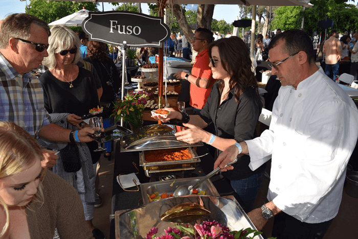 Ticketholders wait to sample some of the tasty fares offered by Fuso Restaurant at the 2018 Jubilee.