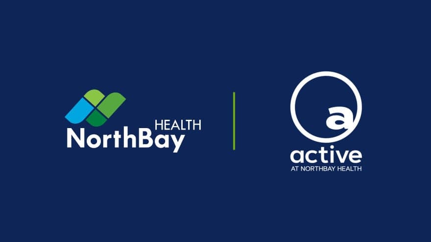 Dark blue background with the NorthBay Health logo on the left, and the Active Wellness at NorthBay Health logo on the right.