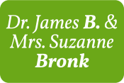 Dr. James B. and Mrs. Suzanne Bronk.