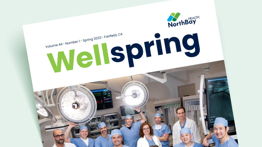 Cover of the Spring 2023 issue of WellSpring, featuring a group shot of our heart & Vascular physicians.