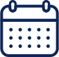 Icon in dark blue of a calendar.