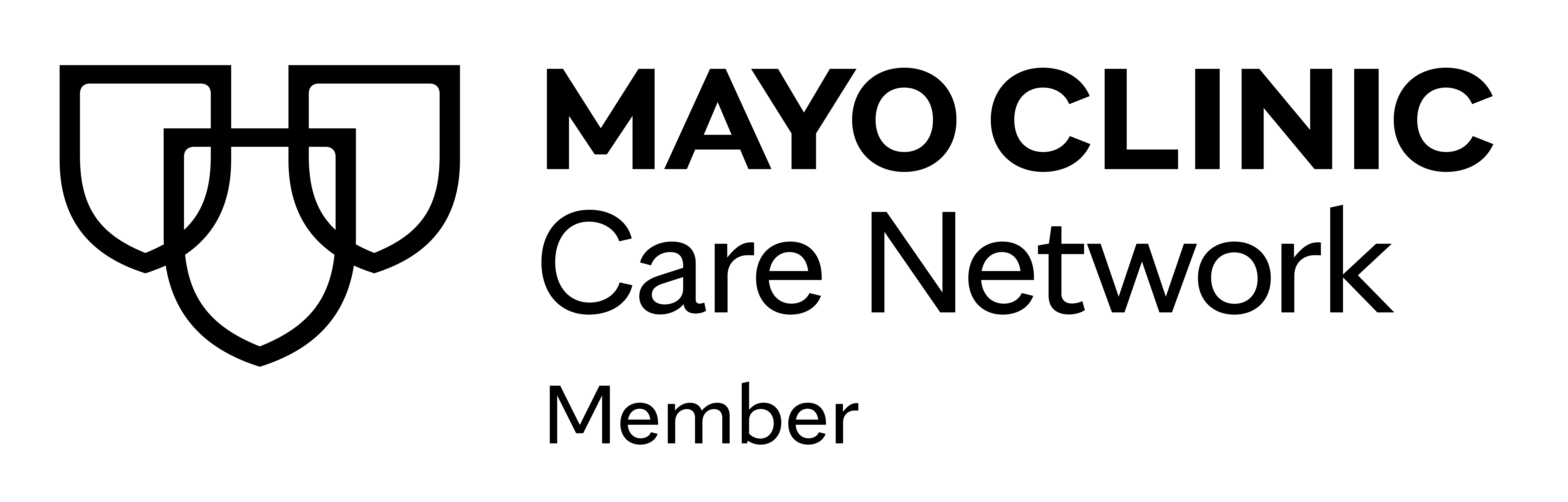 Mayo Clinic Care Network Member logo in black.