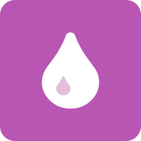 Light purple/pink square with a white milk drop icon in the middle.