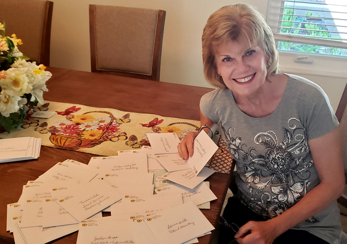 Vera Gleason of Vacaville sent some 140 thank-you notes to managers of every department at NorthBay Healthcare.
