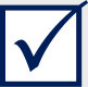 Blue vector outline of a check-marked box