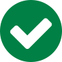 Forest green circle with a check mark inside signifying we DO offer the associated services.
