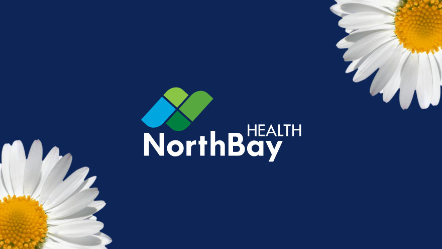 Dark blue background with the NorthBay Health logo in the middle.