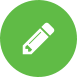 green circle with a white pencil icon
